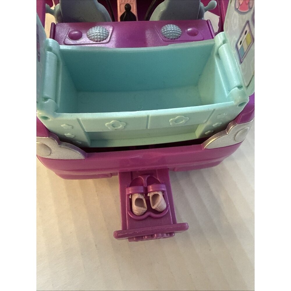 Vintage Mattel Polly Pocket Pink Flower Car Convertible With 2 Dolls 2005 - Picture 5 of 16